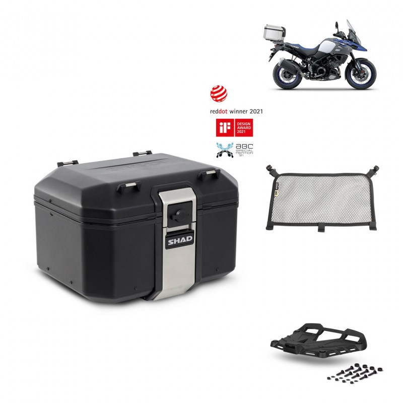 SHAD Baul trasero + parrilla soporte montaje accesorios TR48 TERRA BLACK EDITION KIT-450463