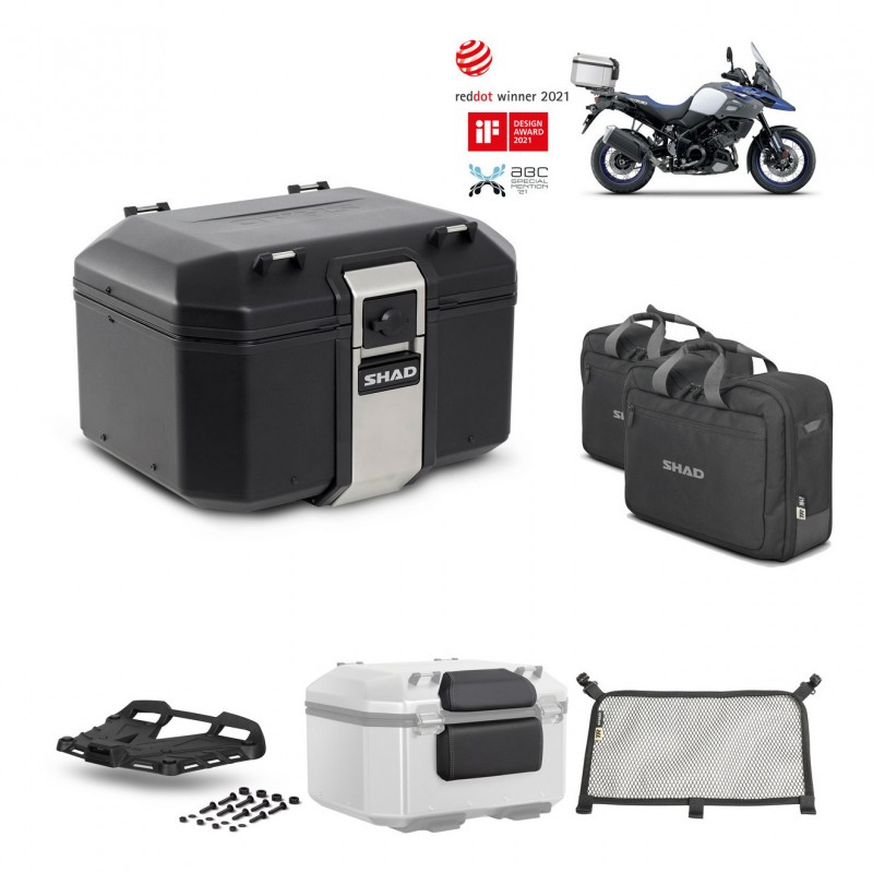 SHAD Baul trasero + parrilla soporte montaje accesorios TR48 TERRA BLACK EDITION KIT-450468
