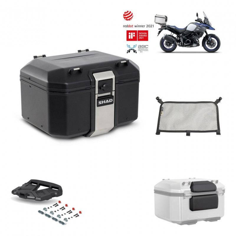 SHAD Baul trasero + parrilla soporte montaje accesorios TR48 TERRA BLACK EDITION KIT-450471