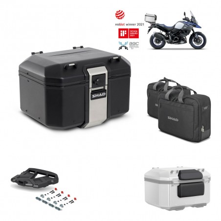 SHAD Baul trasero + parrilla soporte montaje accesorios TR48 TERRA BLACK EDITION KIT-450473