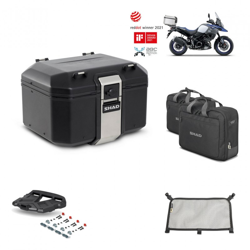 SHAD Baul trasero + parrilla soporte montaje accesorios TR48 TERRA BLACK EDITION KIT-450474