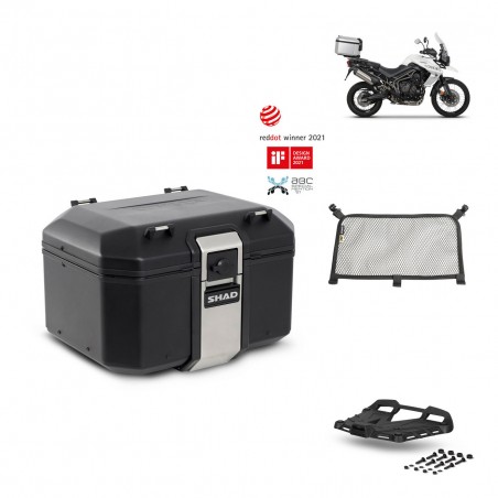 SHAD Baul trasero + parrilla soporte montaje accesorios TR48 TERRA BLACK EDITION KIT-450509
