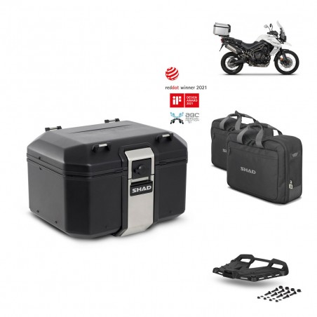SHAD Baul trasero + parrilla soporte montaje accesorios TR48 TERRA BLACK EDITION KIT-450511