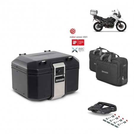 SHAD Baul trasero + parrilla soporte montaje accesorios TR48 TERRA BLACK EDITION KIT-450518