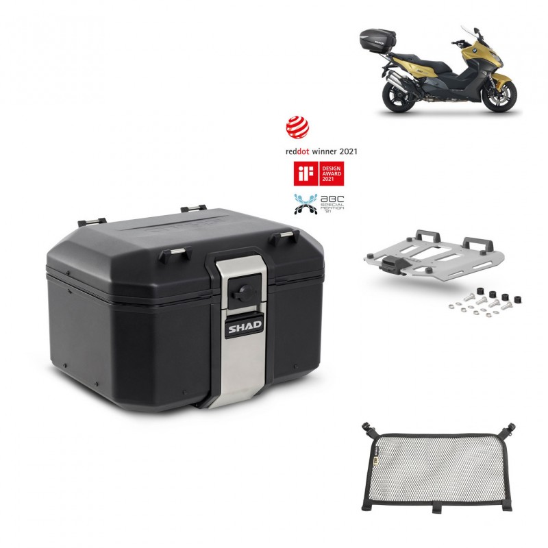 SHAD Baul trasero + parrilla soporte montaje accesorios TR48 TERRA BLACK EDITION KIT-450524