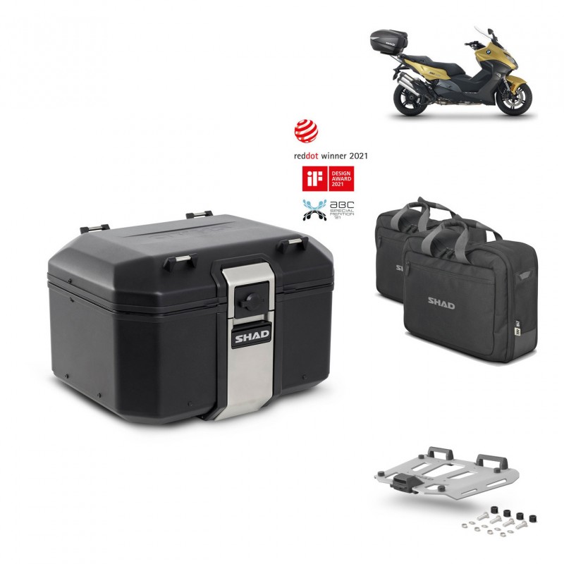 SHAD Baul trasero + parrilla soporte montaje accesorios TR48 TERRA BLACK EDITION KIT-450526