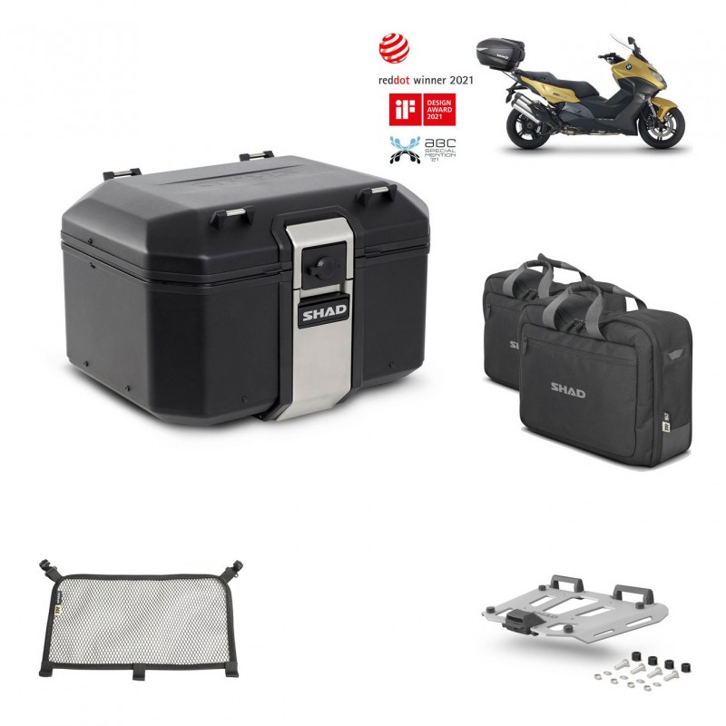 SHAD Baul trasero + parrilla soporte montaje accesorios TR48 TERRA BLACK EDITION KIT-450528