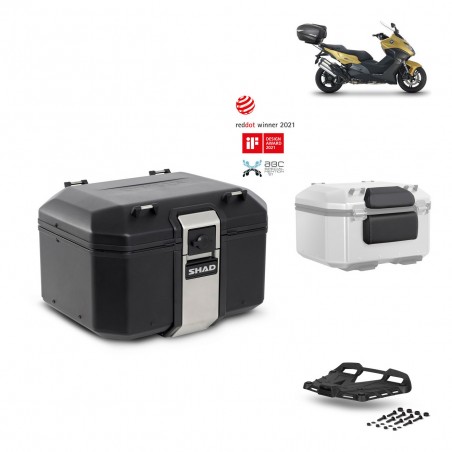 SHAD Baul trasero + parrilla soporte montaje accesorios TR48 TERRA BLACK EDITION KIT-450531