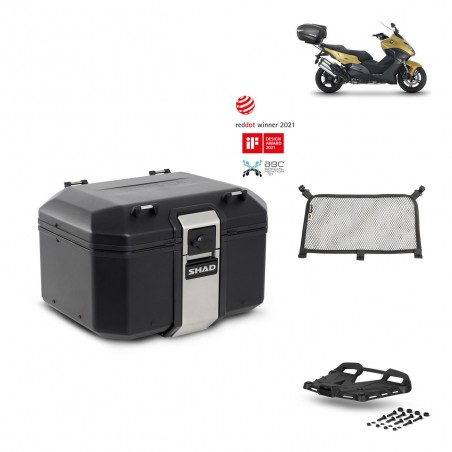 SHAD Baul trasero + parrilla soporte montaje accesorios TR48 TERRA BLACK EDITION KIT-450532