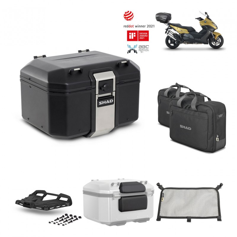 SHAD Baul trasero + parrilla soporte montaje accesorios TR48 TERRA BLACK EDITION KIT-450537
