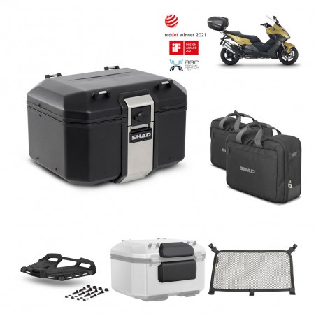 SHAD Baul trasero + parrilla soporte montaje accesorios TR48 TERRA BLACK EDITION KIT-450537