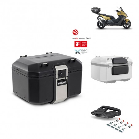 SHAD Baul trasero + parrilla soporte montaje accesorios TR48 TERRA BLACK EDITION KIT-450538