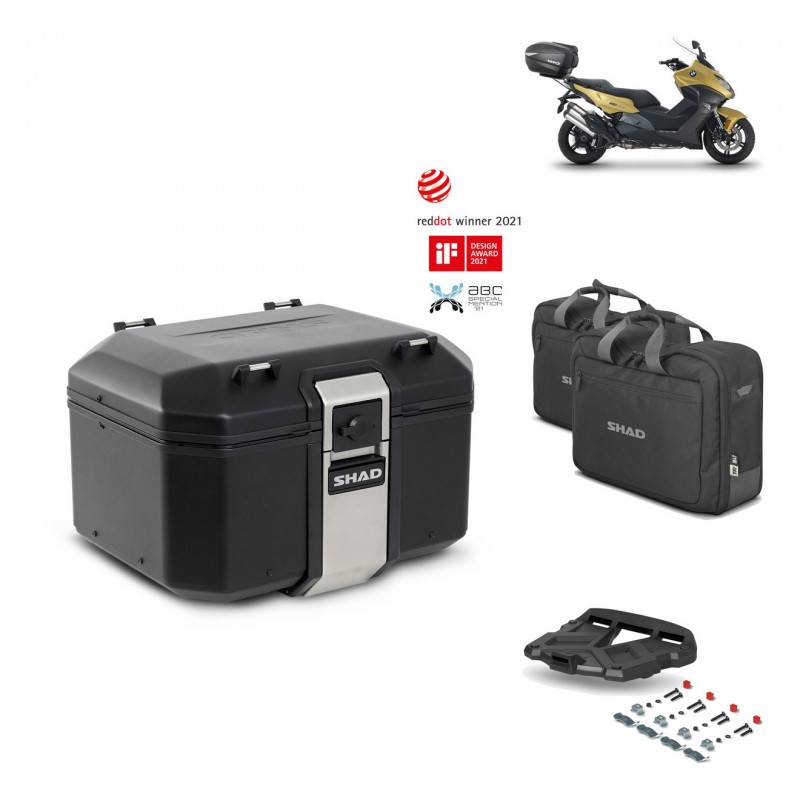 SHAD Baul trasero + parrilla soporte montaje accesorios TR48 TERRA BLACK EDITION KIT-450541