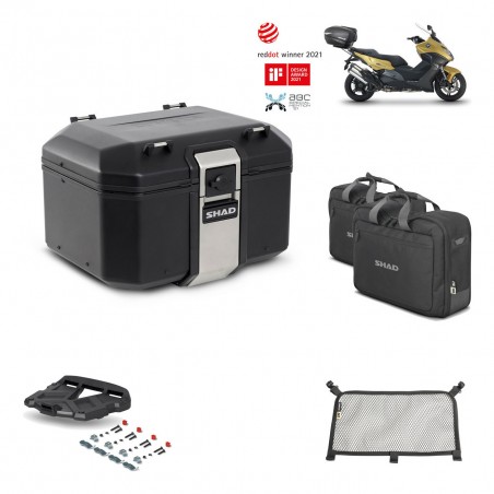 SHAD Baul trasero + parrilla soporte montaje accesorios TR48 TERRA BLACK EDITION KIT-450543