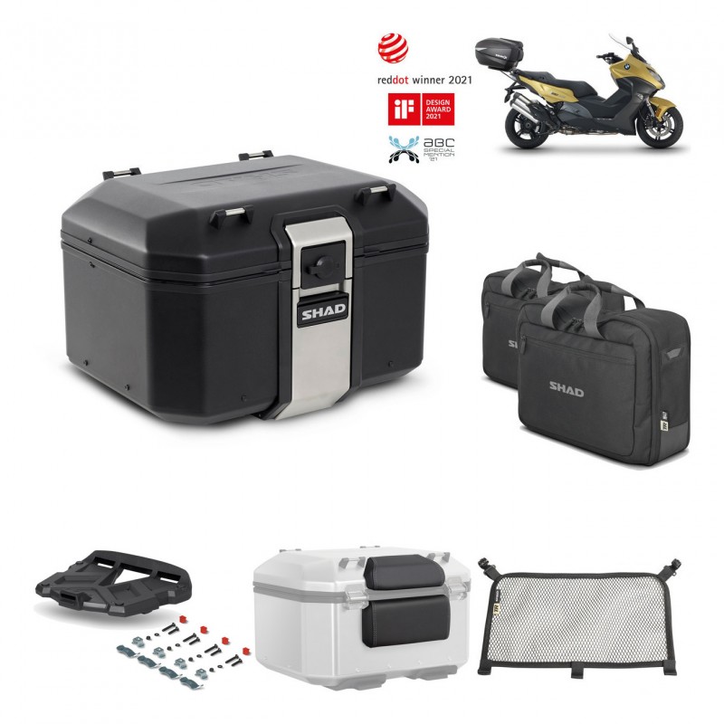 SHAD Baul trasero + parrilla soporte montaje accesorios TR48 TERRA BLACK EDITION KIT-450544
