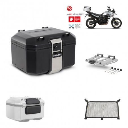 SHAD Baul trasero + parrilla soporte montaje accesorios TR48 TERRA BLACK EDITION KIT-450548
