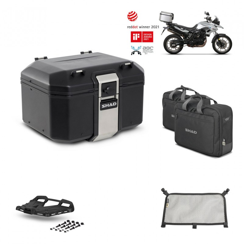 SHAD Baul trasero + parrilla soporte montaje accesorios TR48 TERRA BLACK EDITION KIT-450559