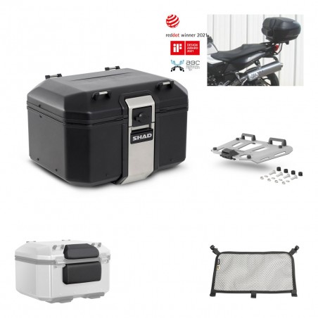 SHAD Baul trasero + parrilla soporte montaje accesorios TR48 TERRA BLACK EDITION KIT-450571