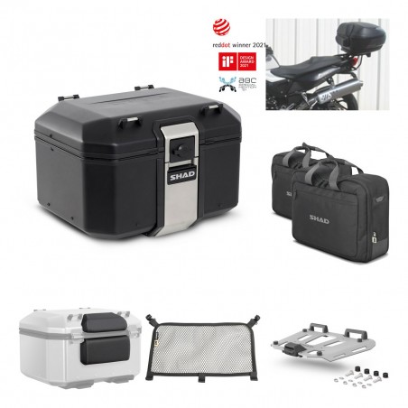 SHAD Baul trasero + parrilla soporte montaje accesorios TR48 TERRA BLACK EDITION KIT-450575