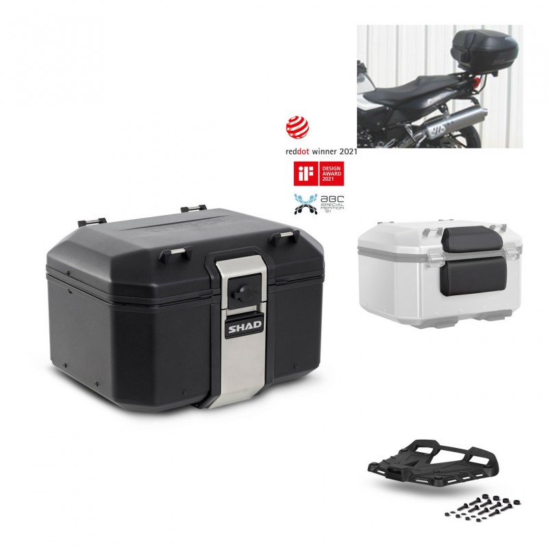 SHAD Baul trasero + parrilla soporte montaje accesorios TR48 TERRA BLACK EDITION KIT-450577