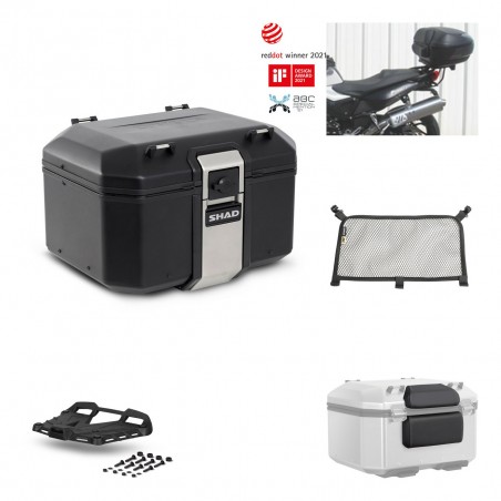 SHAD Baul trasero + parrilla soporte montaje accesorios TR48 TERRA BLACK EDITION KIT-450579