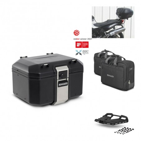 SHAD Baul trasero + parrilla soporte montaje accesorios TR48 TERRA BLACK EDITION KIT-450580