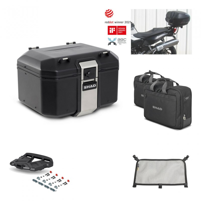 SHAD Baul trasero + parrilla soporte montaje accesorios TR48 TERRA BLACK EDITION KIT-450589