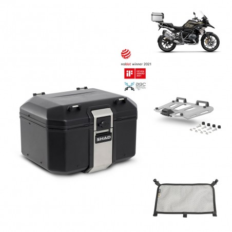 SHAD Baul trasero + parrilla soporte montaje accesorios TR48 TERRA BLACK EDITION KIT-450593