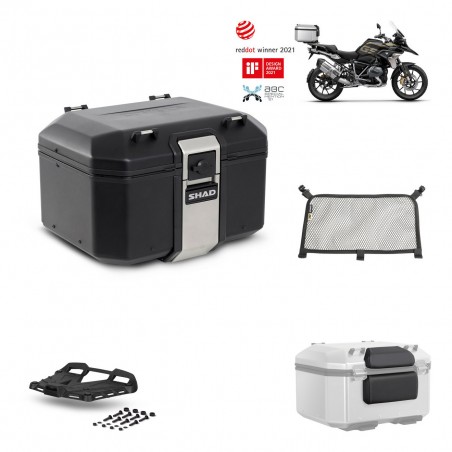 SHAD Baul trasero + parrilla soporte montaje accesorios TR48 TERRA BLACK EDITION KIT-450602