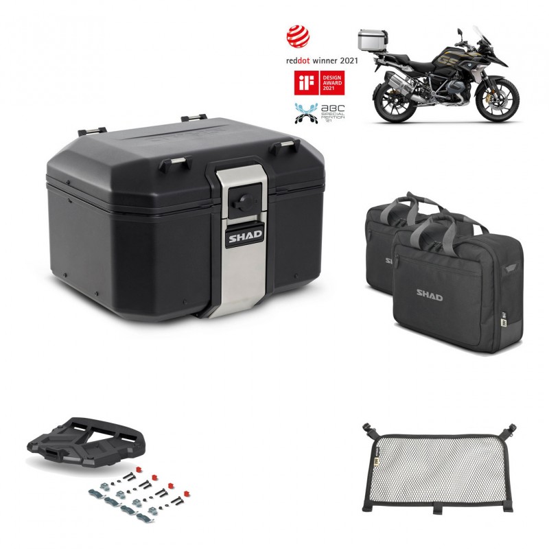 SHAD Baul trasero + parrilla soporte montaje accesorios TR48 TERRA BLACK EDITION KIT-450612