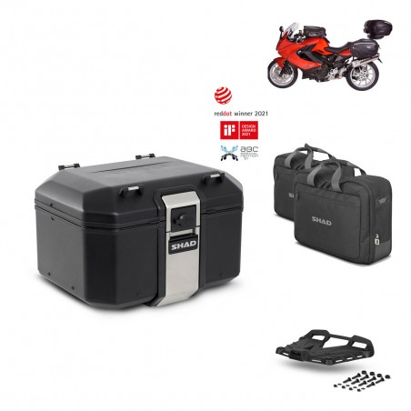 SHAD Baul trasero + parrilla soporte montaje accesorios TR48 TERRA BLACK EDITION KIT-450626