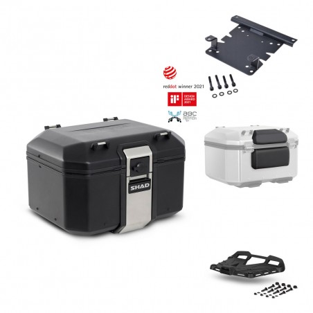 SHAD Baul trasero + parrilla soporte montaje accesorios TR48 TERRA BLACK EDITION KIT-450646