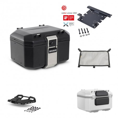 SHAD Baul trasero + parrilla soporte montaje accesorios TR48 TERRA BLACK EDITION KIT-450648