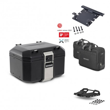 SHAD Baul trasero + parrilla soporte montaje accesorios TR48 TERRA BLACK EDITION KIT-450649