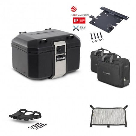 SHAD Baul trasero + parrilla soporte montaje accesorios TR48 TERRA BLACK EDITION KIT-450651
