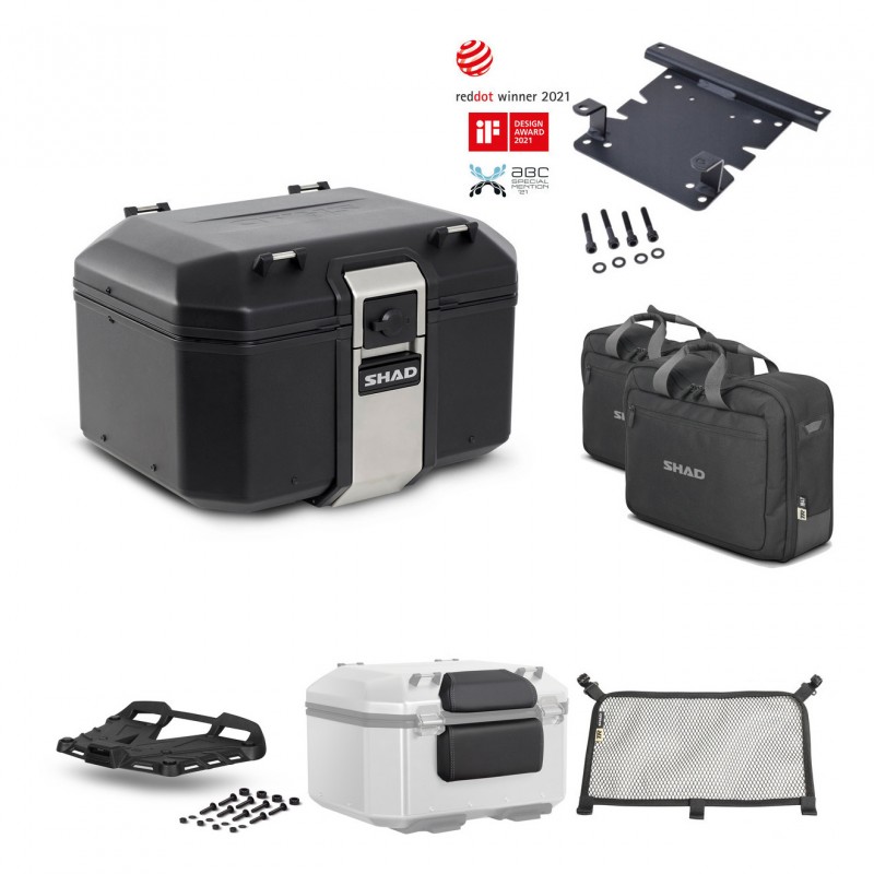 SHAD Baul trasero + parrilla soporte montaje accesorios TR48 TERRA BLACK EDITION KIT-450652