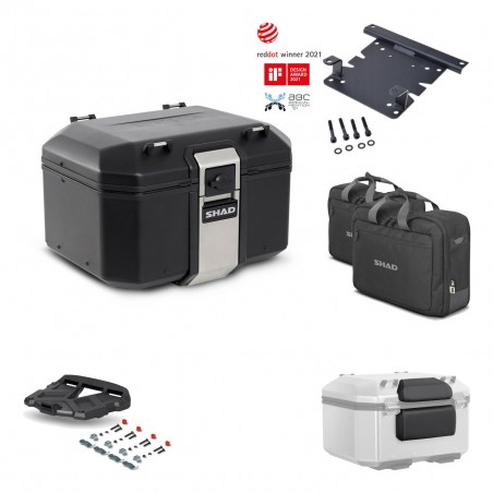 SHAD Baul trasero + parrilla soporte montaje accesorios TR48 TERRA BLACK EDITION KIT-450657