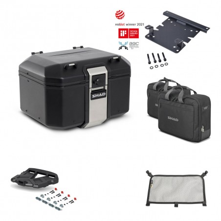 SHAD Baul trasero + parrilla soporte montaje accesorios TR48 TERRA BLACK EDITION KIT-450658