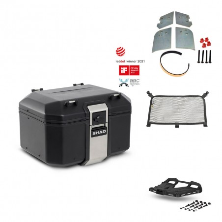 SHAD Baul trasero + parrilla soporte montaje accesorios TR48 TERRA BLACK EDITION KIT-450670