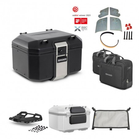 SHAD Baul trasero + parrilla soporte montaje accesorios TR48 TERRA BLACK EDITION KIT-450675