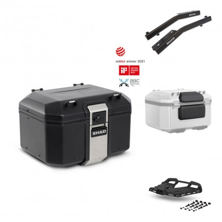 SHAD Baul trasero + parrilla soporte montaje accesorios TR48 TERRA BLACK EDITION KIT-450692