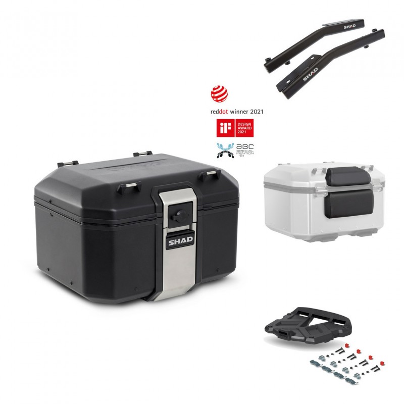 SHAD Baul trasero + parrilla soporte montaje accesorios TR48 TERRA BLACK EDITION KIT-450699