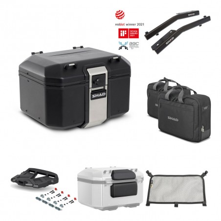 SHAD Baul trasero + parrilla soporte montaje accesorios TR48 TERRA BLACK EDITION KIT-450705