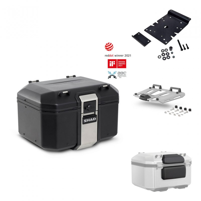 SHAD Baul trasero + parrilla soporte montaje accesorios TR48 TERRA BLACK EDITION KIT-450707