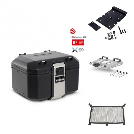 SHAD Baul trasero + parrilla soporte montaje accesorios TR48 TERRA BLACK EDITION KIT-450708