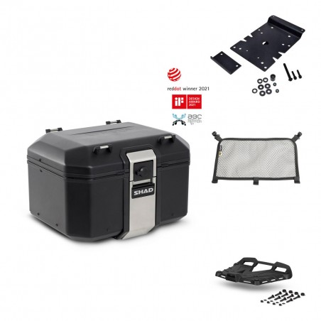 SHAD Baul trasero + parrilla soporte montaje accesorios TR48 TERRA BLACK EDITION KIT-450716