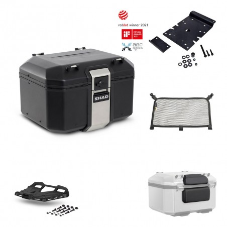 SHAD Baul trasero + parrilla soporte montaje accesorios TR48 TERRA BLACK EDITION KIT-450717