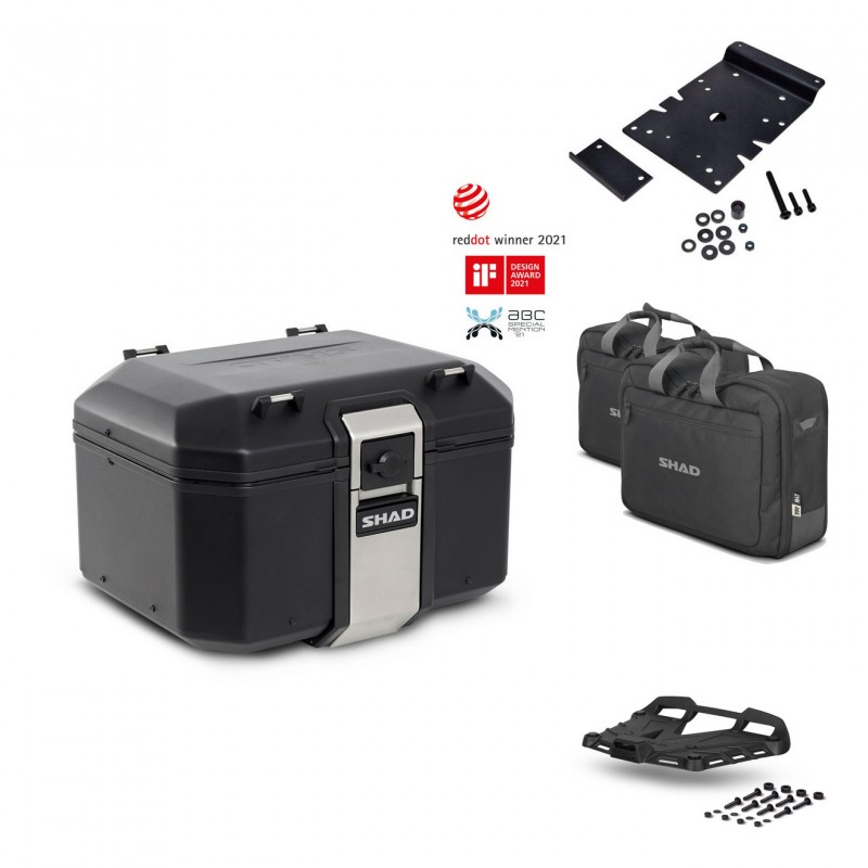 SHAD Baul trasero + parrilla soporte montaje accesorios TR48 TERRA BLACK EDITION KIT-450718