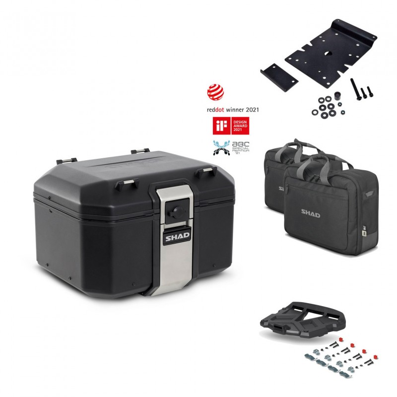 SHAD Rear trunk + grill mounting bracket accessories TR48 TERRA BLACK EDITION KIT-450725