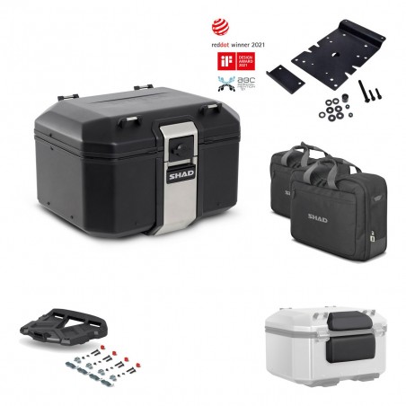 SHAD Baul trasero + parrilla soporte montaje accesorios TR48 TERRA BLACK EDITION KIT-450726